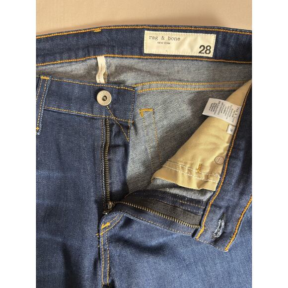 Rag & Bone Dre Low-Rise Slim Boyfriend Cambria/Dark Jeans Women Size 28 - Picture 6 of 11